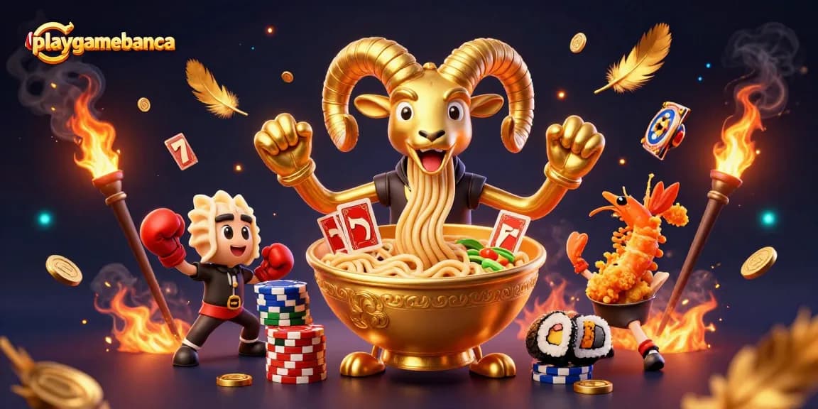 Engage with playgamebanca's dynamic casino illustration featuring vibrant characters and elements.