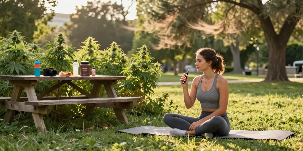 Discover premium thc vapes uk in a calming wellness setting featuring a THC vape pen, hemp plants, and natural wellness elements.