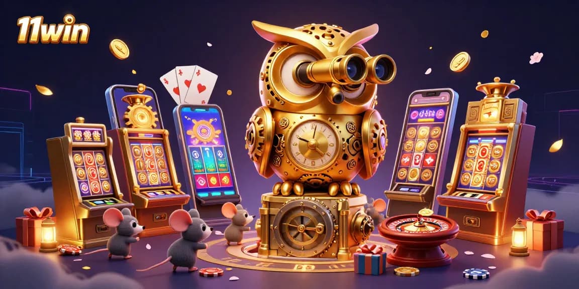 Experience thrilling gaming at 11win with vibrant casino elements and engaging characters.