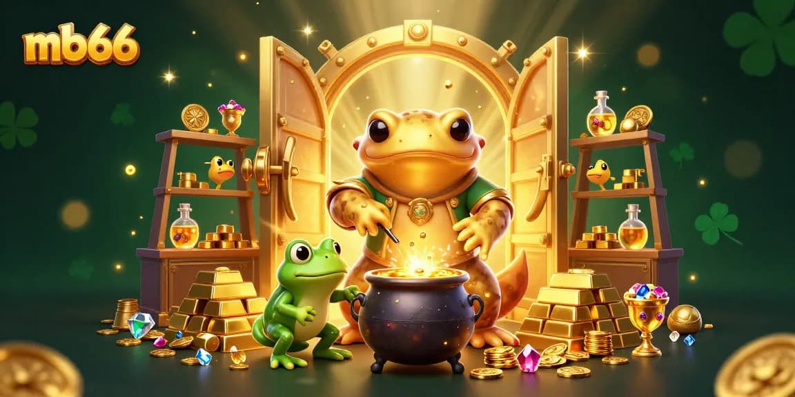 Engage with mb66's thrilling casino experience, showcasing a cartoon alchemist and gold coins.