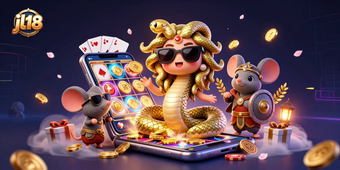 Spin to win at jl18 Casino, showcasing a vibrant 3D illustration of gaming excitement.