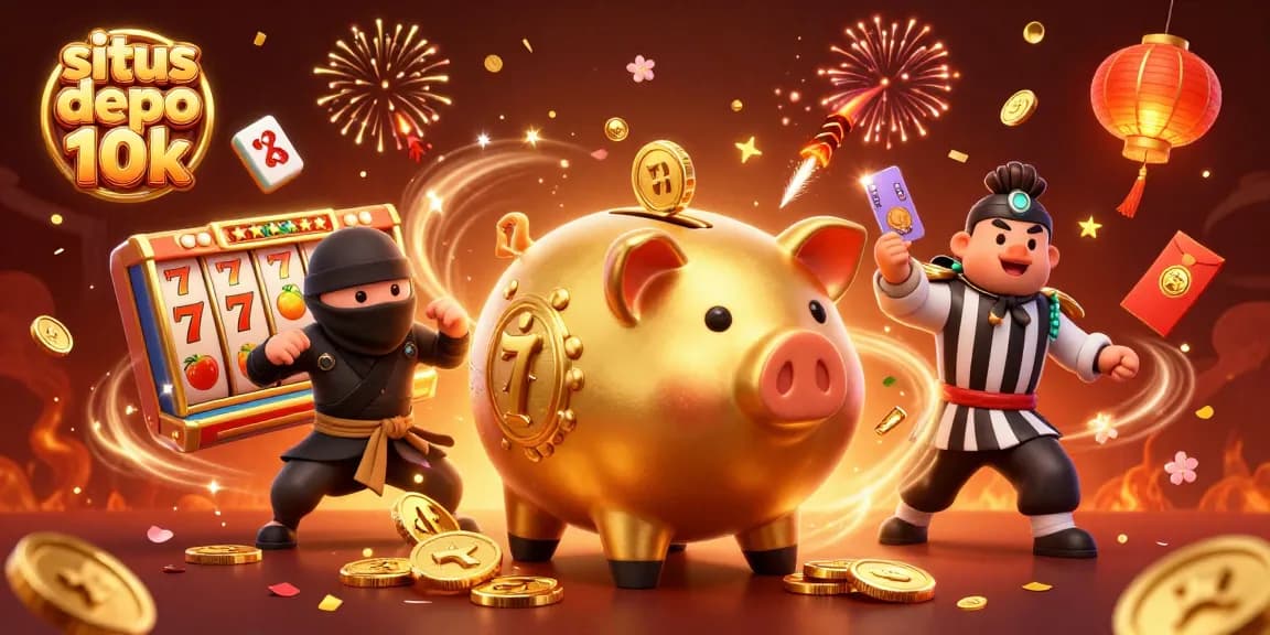 Engage with exciting situs depo 10k gameplay dynamics featuring energetic characters and festive gambling elements.
