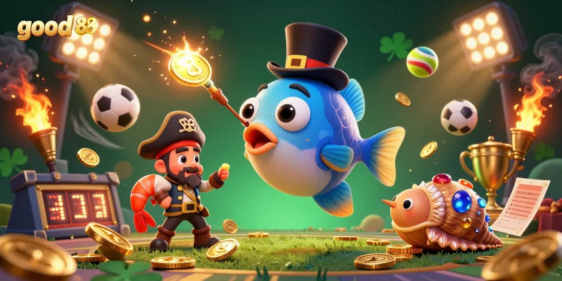Experience exciting wins with good 88 at the vibrant casino illustrated with treasures and animated elements.