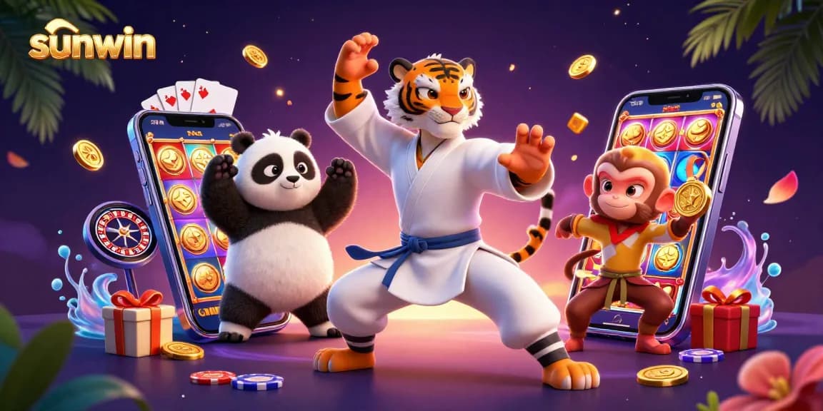 Experience thrilling gaming action at sunwin with vibrant slots and winning moments.