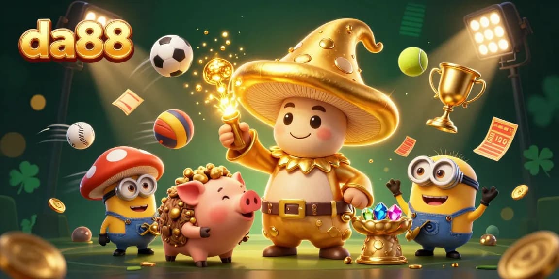 Experience winning strategies with da88 in this vibrant 3D scene filled with dynamic betting elements.