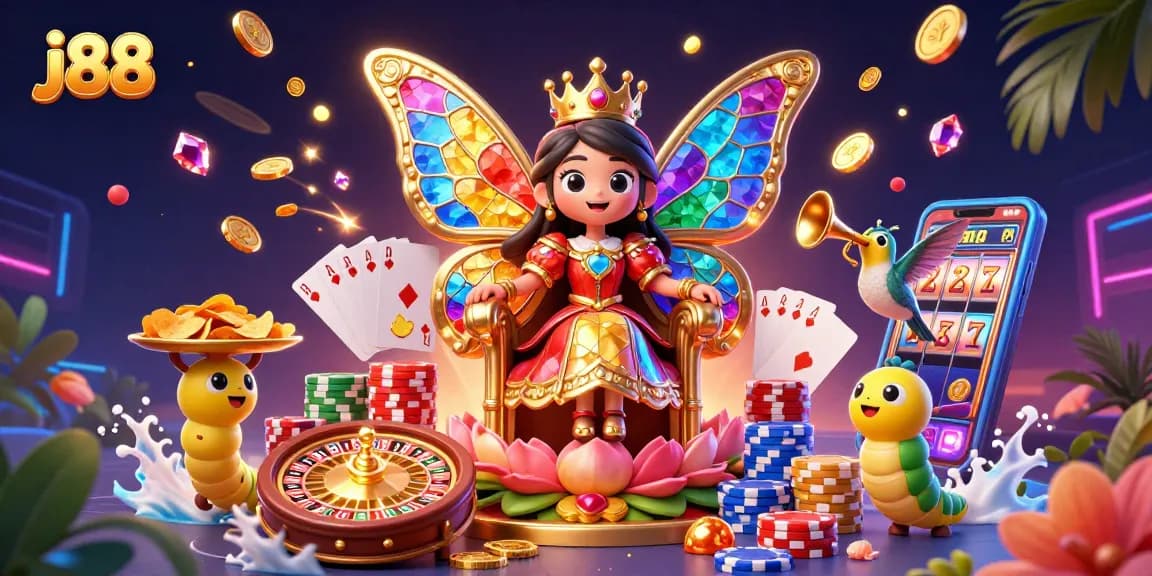 Experience thrilling gaming moments at j88 with vibrant casino scenes and exciting rewards.