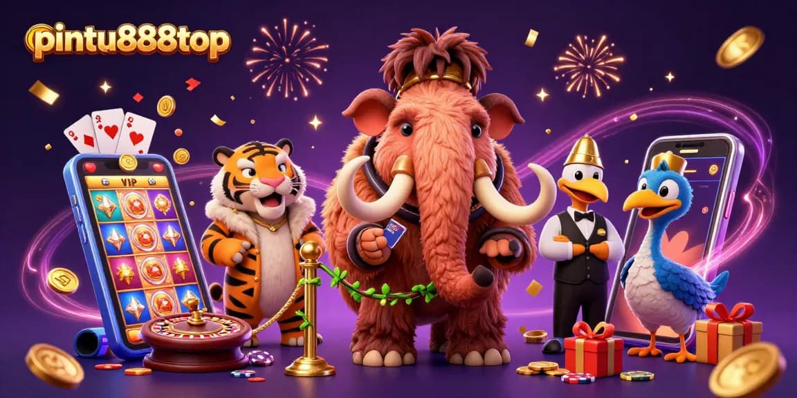 Experience dynamic gaming at pintu888top with colorful slots, engaging characters, and festival atmosphere.