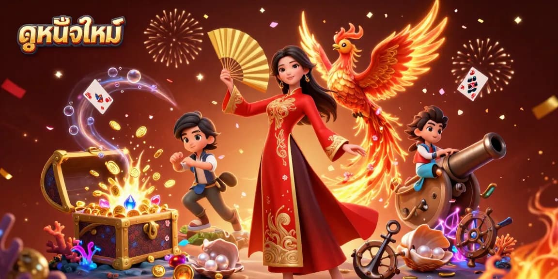 Experience stunning ดูหนังใหม่ with a captivating illustration featuring gaming elements and vibrant visuals.