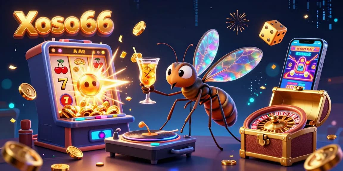 Xoso66 brings unforgettable gaming with a vibrant casino scene featuring unique characters and dynamic elements.
