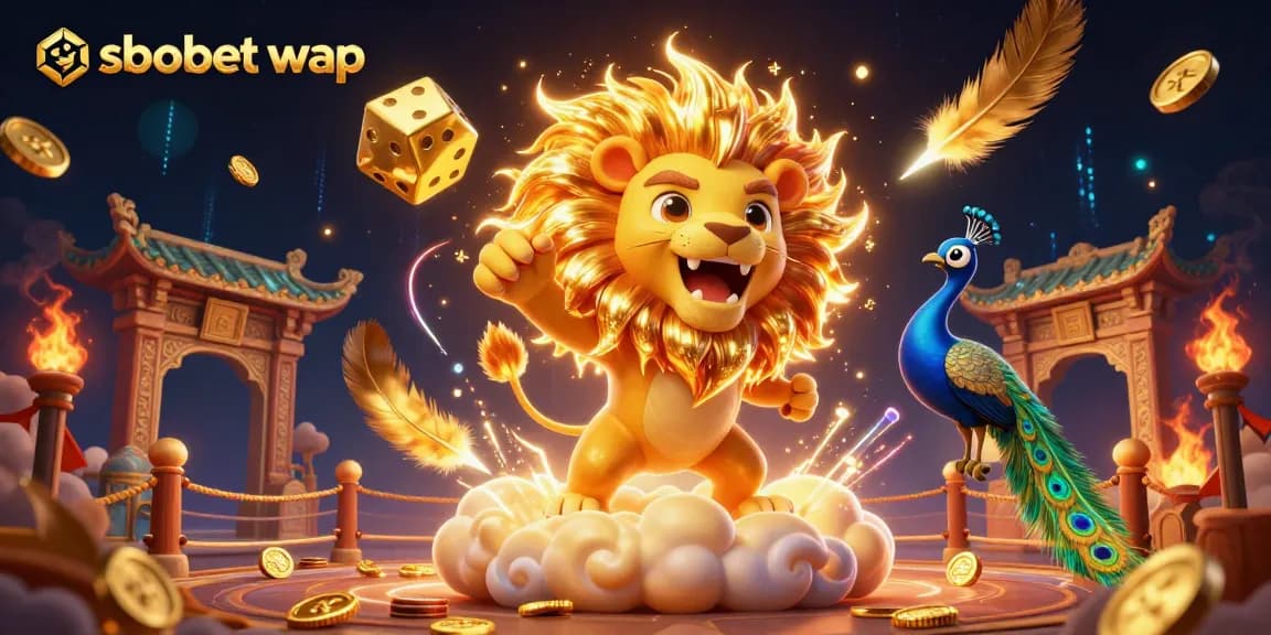 Engage with sbobet wap on a vibrant 3D illustration showcasing mobile betting excitement.