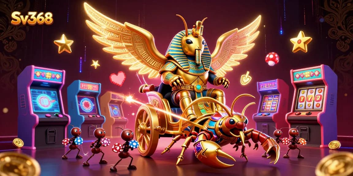 Engaging Sv368 casino illustration showcasing vibrant characters and gambling elements in action.