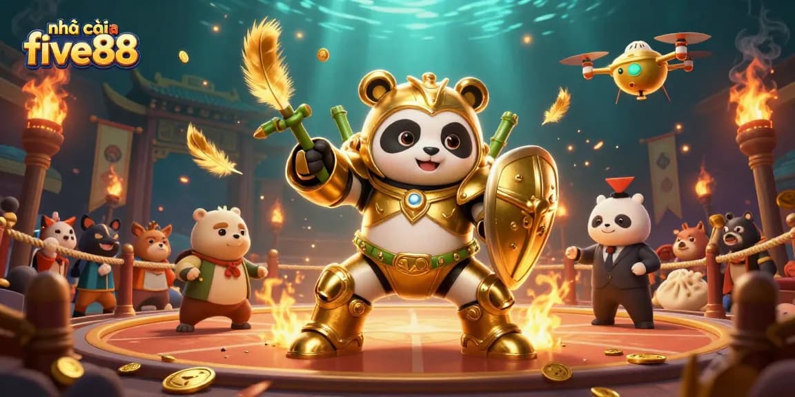 Place bets and win big at nhà cái Five88 with an exciting cartoon illustration.