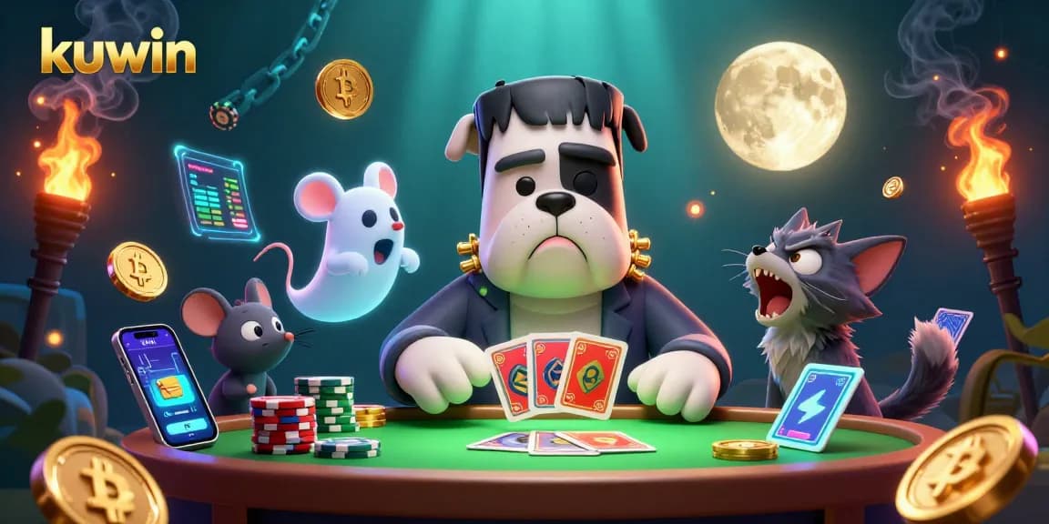 Kuwin offers an exciting casino experience with a spooky table and lively characters in vibrant colors.