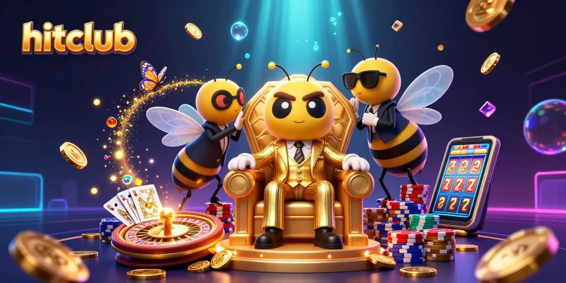 Experience the thrilling hitclub action in a vibrant 3D casino scene with a bumblebee mob boss.