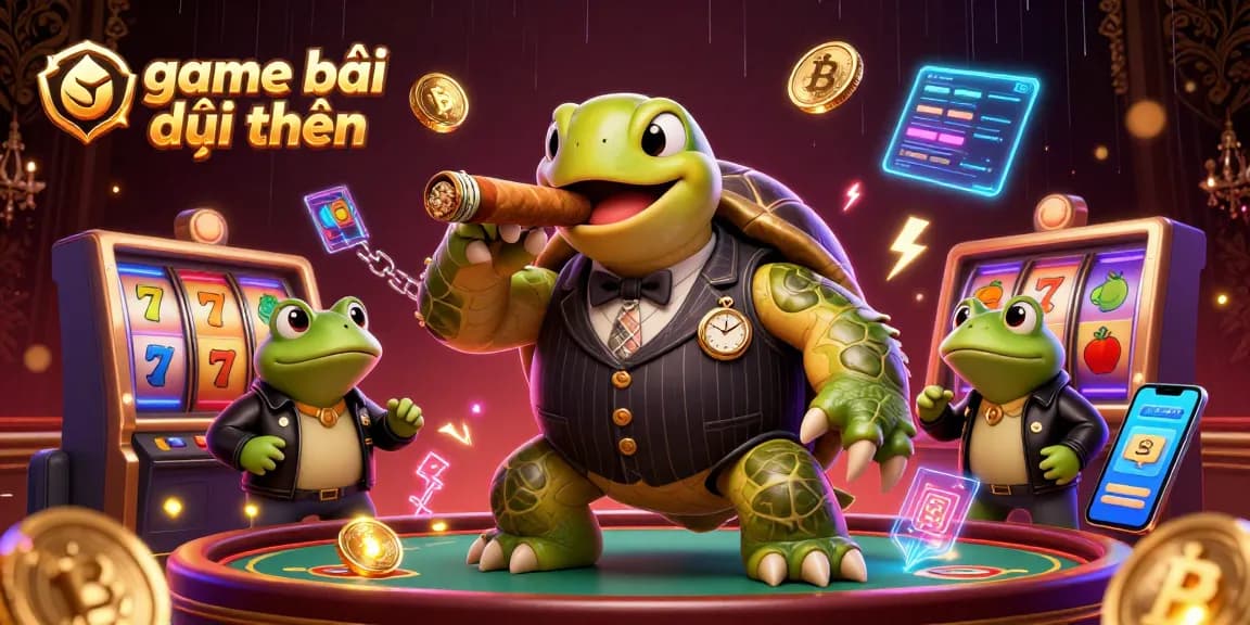 Experience the excitement of game bài đổi thưởng featuring vibrant characters and elements in a lively casino scene.