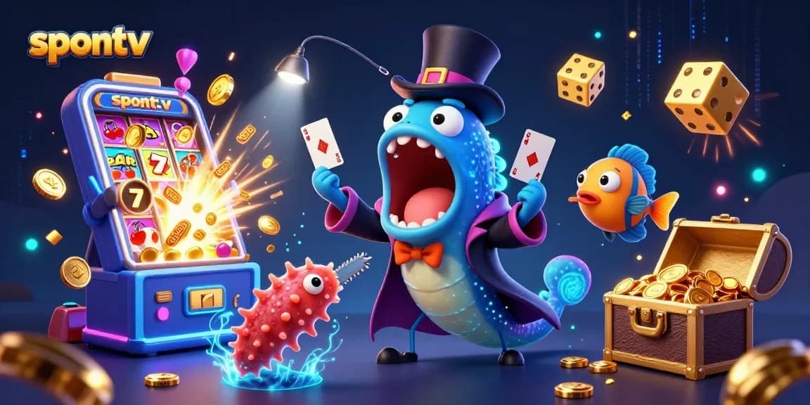 Experience spontaneous excitement with spontv's vibrant sports streaming, featuring dynamic characters and rich gambling elements.