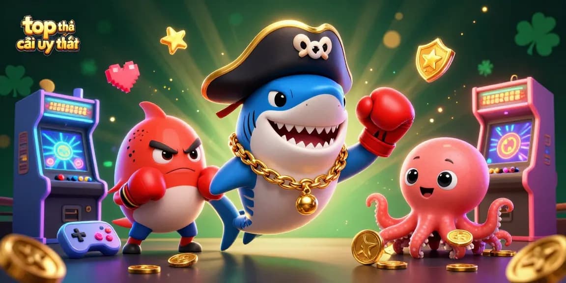 Engage with top nhà cái uy tín showcased in a vibrant casino-themed digital illustration, perfect for gamers.