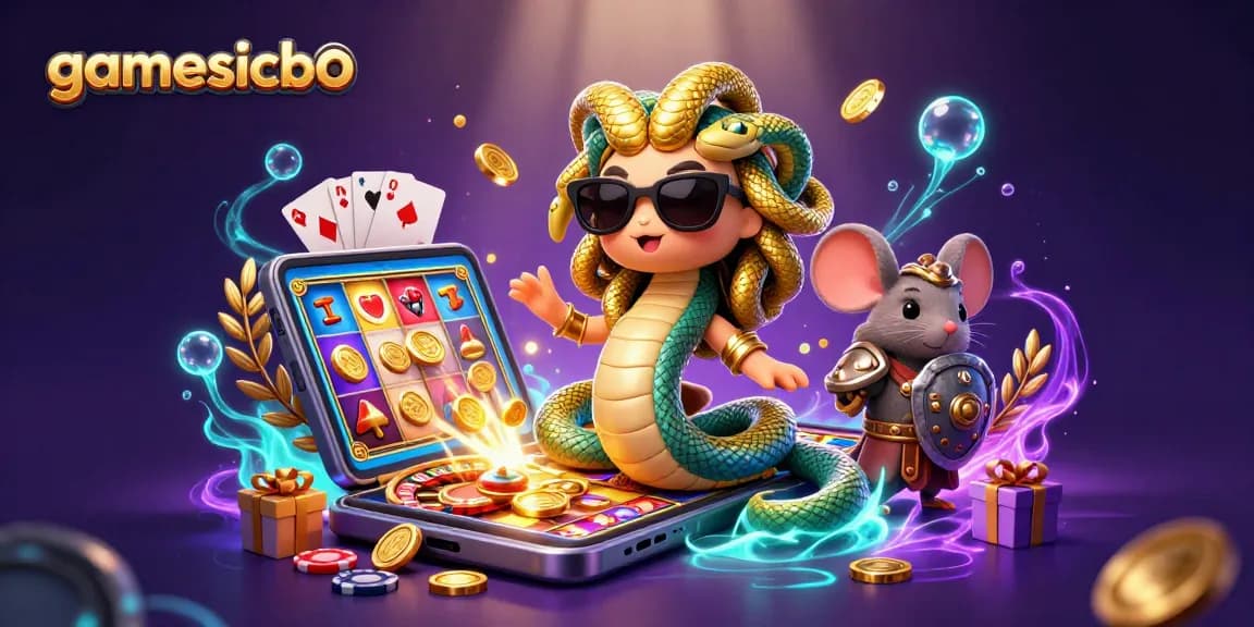 Experience victories with gamesicbo through intuitive gameplay in this vibrant 3D casino art.