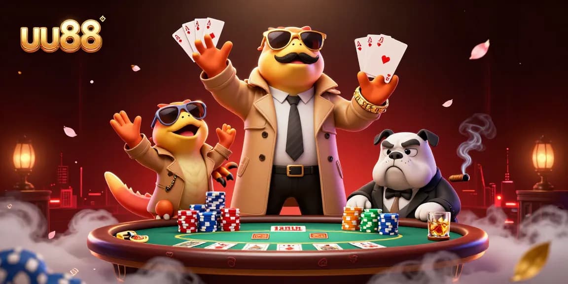 Join the fun at uu88 as raptors cleverly sneak into a VIP casino lounge.