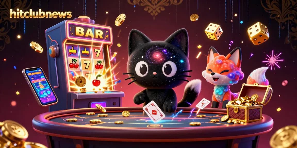 Experience the excitement of hitclubnews with a captivating cosmic casino adventure featuring playful characters and vibrant game elements.