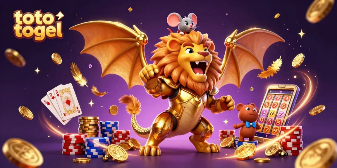 Experience thrilling gameplay with toto togel as golden coins cascade and colorful poker chips fill the scene.