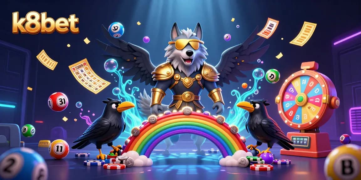 Engage with k8bet, where vibrant gaming elements and fantasy collide on a casino-themed adventure.