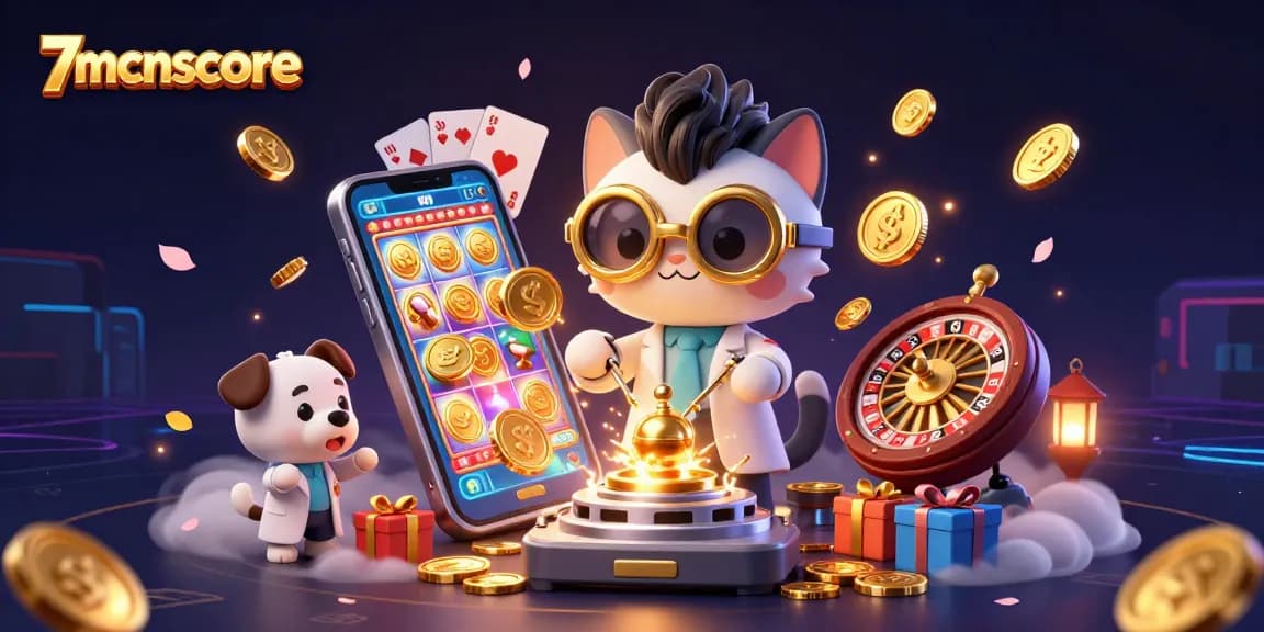 Experience the thrill of gaming with 7mcnscore as the cartoon cat scientists create a gold-coin revolution.