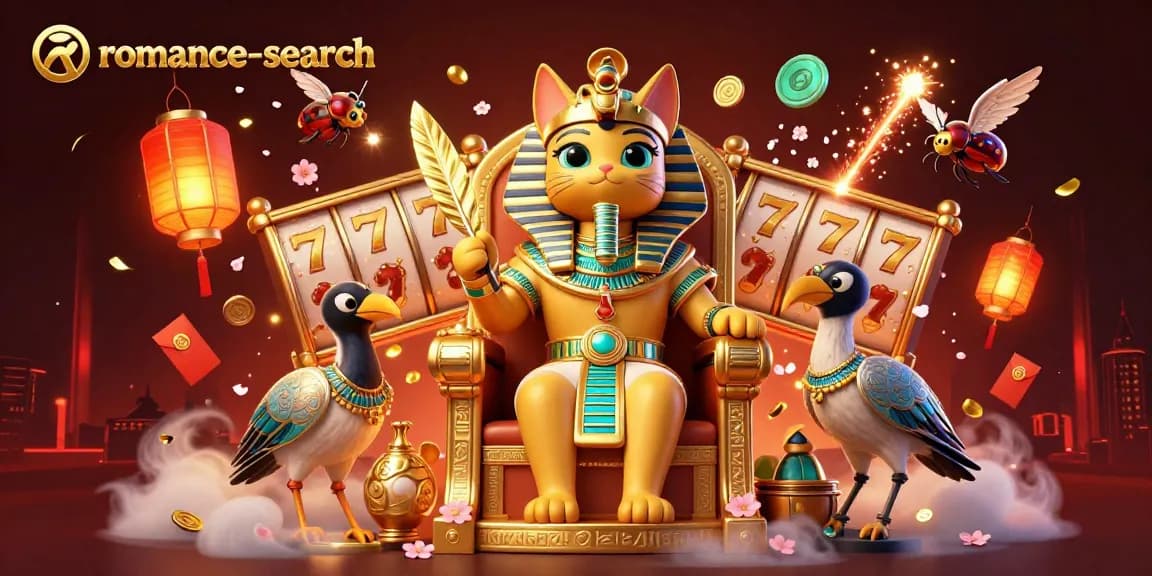 Spin the reels of success in romance-search with vibrant casino elements and captivating characters.