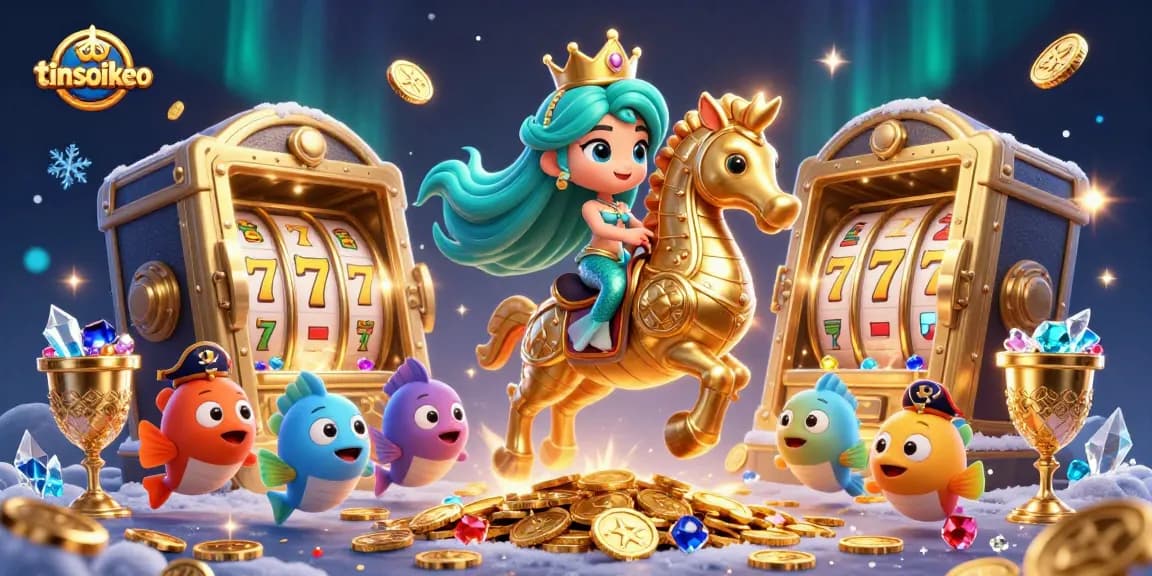 Experience vibrant gaming thrills with tinsoikeo's captivating 3D mermaid princess and seahorse adventure.