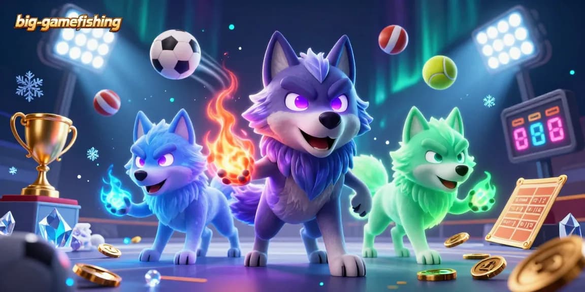 Join the action in big-gamefishing as wolves and sports elements blend in this dynamic 3D scene.