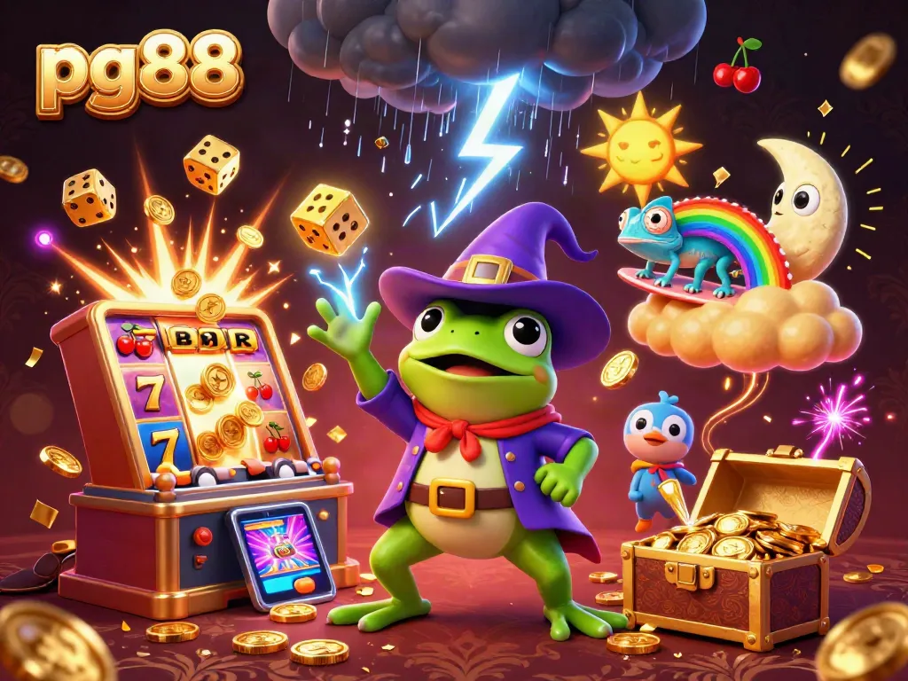Experience exciting wins with pg88 and the vibrant characters in a magical casino adventure.