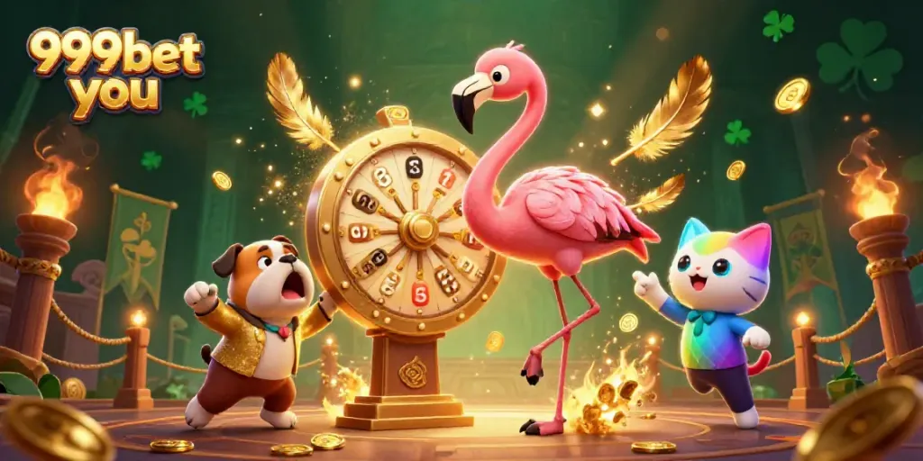 Experience thrilling casino action with 999bet you in this vibrant, dynamic illustration.