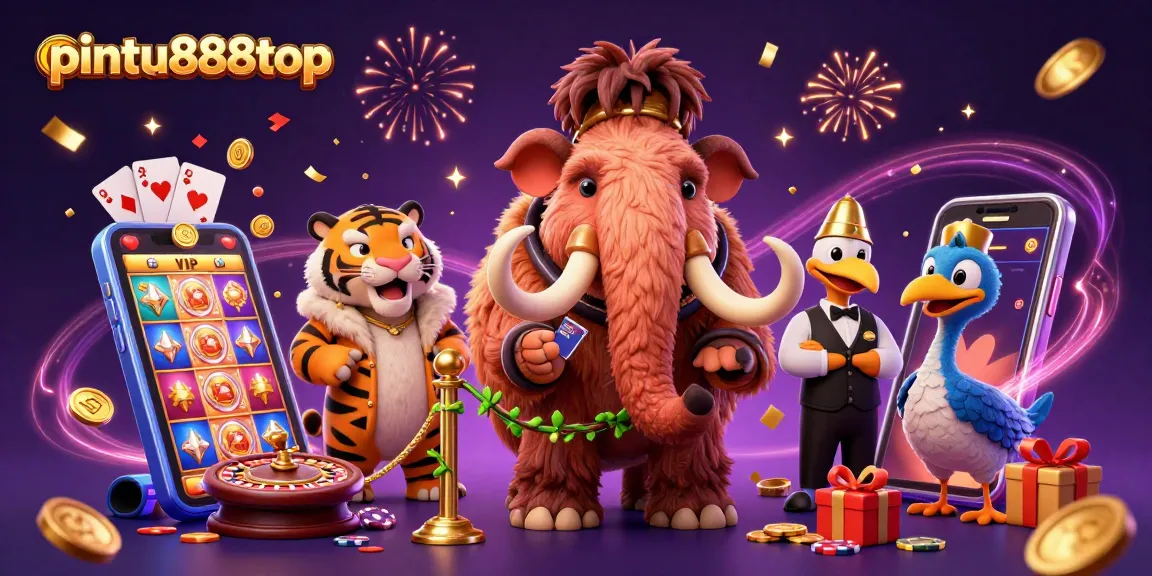 Experience dynamic gaming at pintu888top with colorful slots, engaging characters, and festival atmosphere.