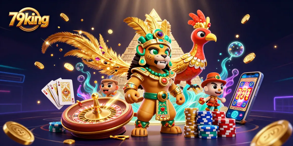 Experience the thrill of winning with 79king's vibrant casino scene filled with colors and dynamic game elements.