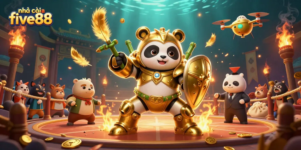 Place bets and win big at nhà cái Five88 with an exciting cartoon illustration.