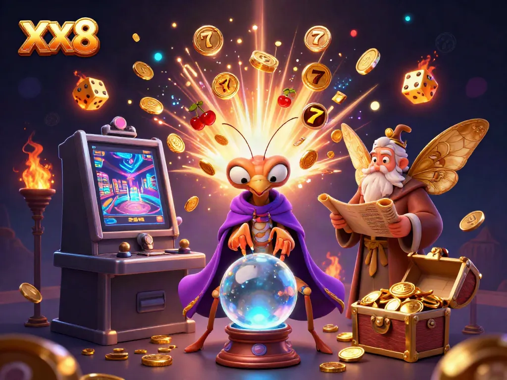 Experience the magical world of XX8 with vibrant casino elements and captivating characters.