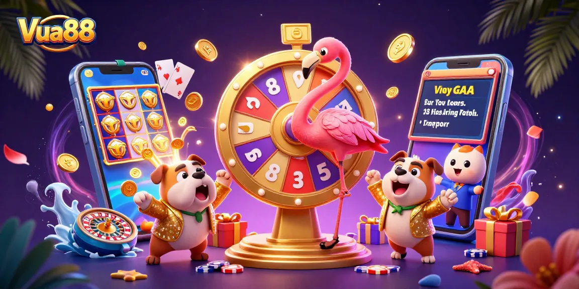 Spin the golden prize wheel at Vua88 with thrilling casino excitement and vibrant game elements.