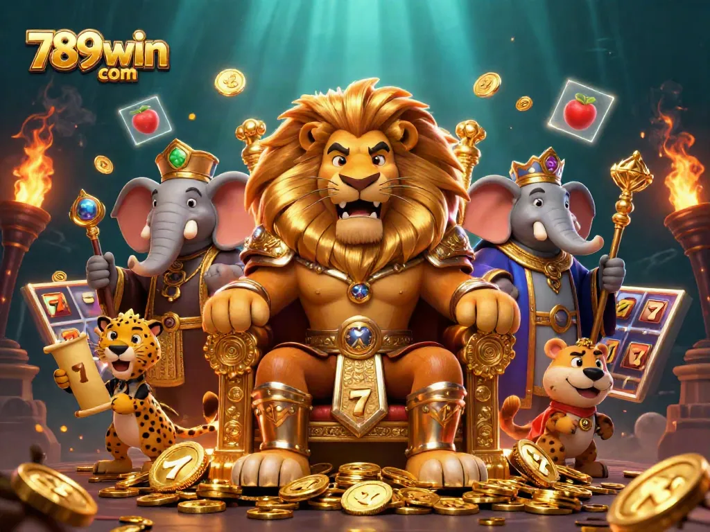 Experience excitement with 789win com as the lion king rules the slot kingdom surrounded by symbols of fortune.