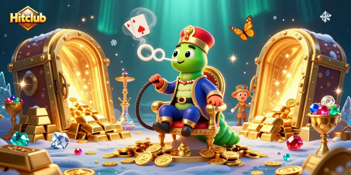 Experience excitement at Hitclub with colorful poker symbols and golden treasures.