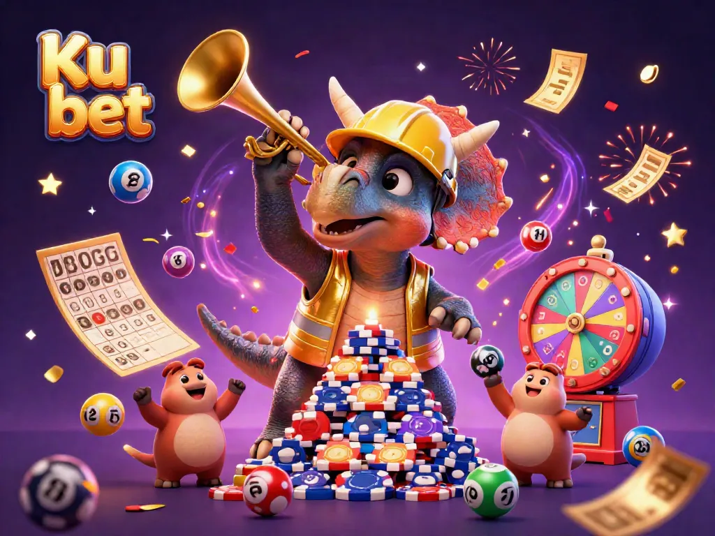 Experience thrilling gameplay with Ku bet as animated characters celebrate a dynamic casino scene.