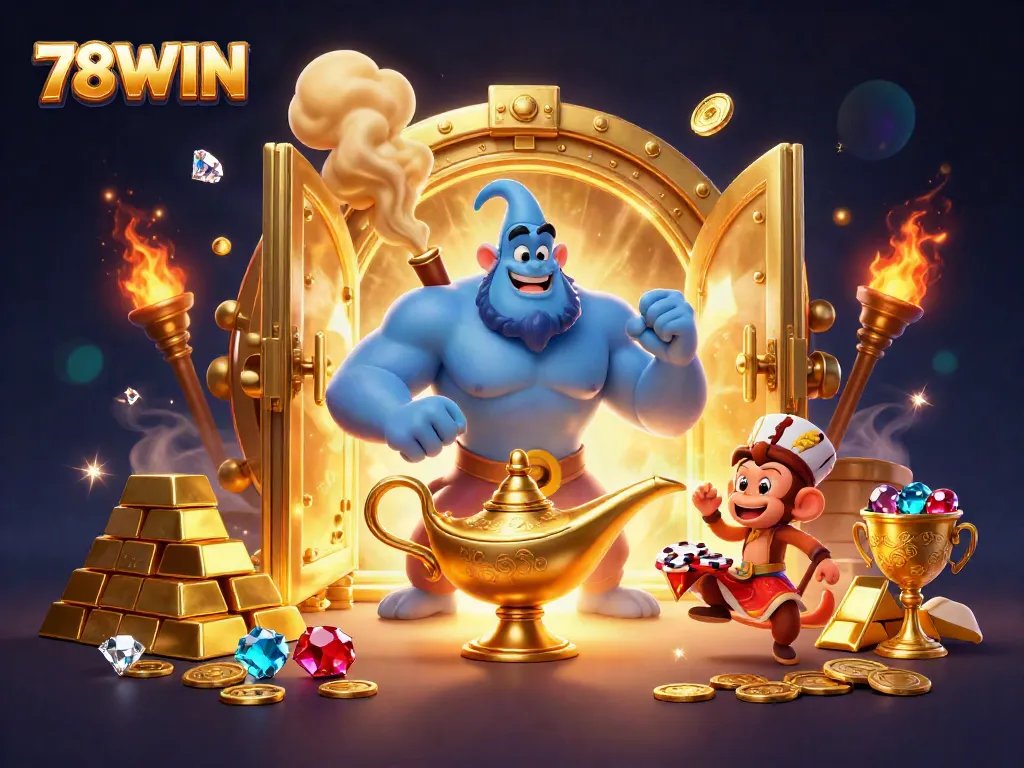 Experience thrilling jackpots at 78WIN with a 3D genie and treasures galore.