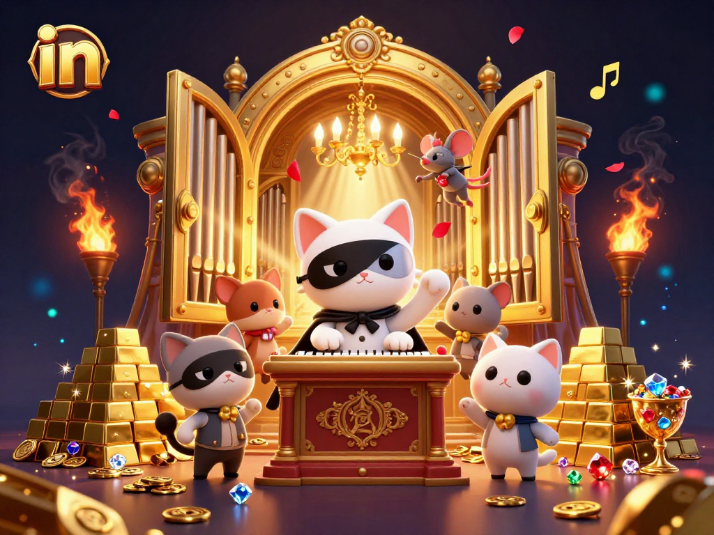 Engage with thrilling gameplay in diverse casinos, featuring a phantom cat and mouse in a vibrant scene.