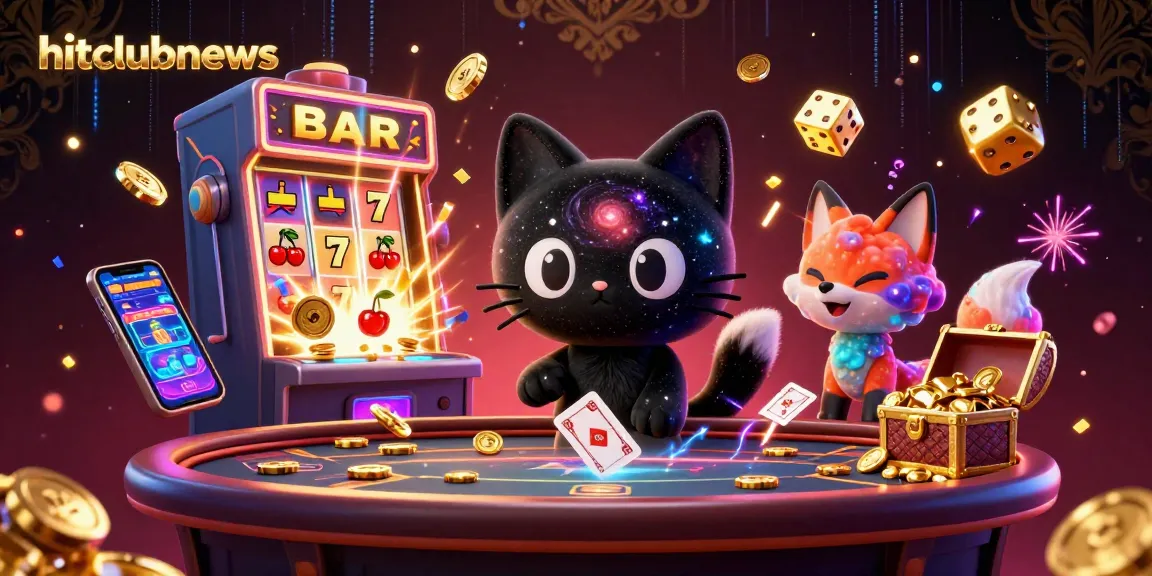 Experience the excitement of hitclubnews with a captivating cosmic casino adventure featuring playful characters and vibrant game elements.