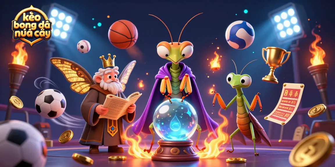 Engage with kèo bóng đá nhà cái through a vibrant, dynamic sports betting illustration with mystical elements.