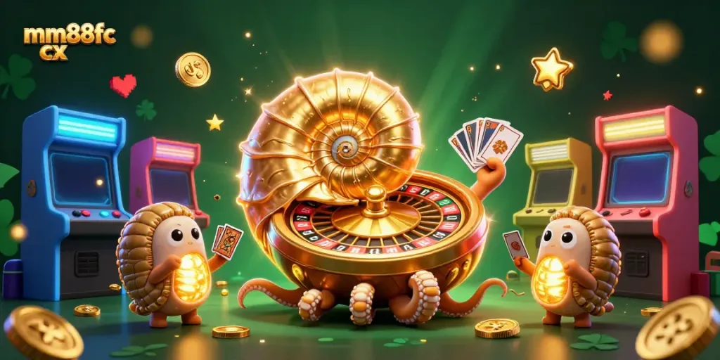Engage with the thrilling world of mm88fc cx featuring a cartoon nautilus roulette and vibrant game elements.
