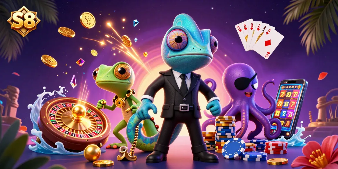S8 engages in exciting casino action with vibrant characters and dynamic game elements