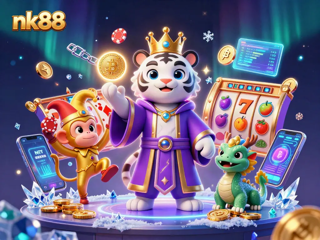 Engage in thrilling slot games with nk88 featuring vibrant characters and rich casino elements.