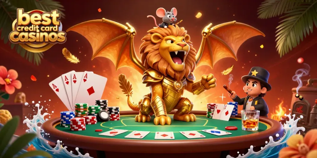 Experience thrilling adventures at the best credit card casinos with elite 3D characters and poker elements.