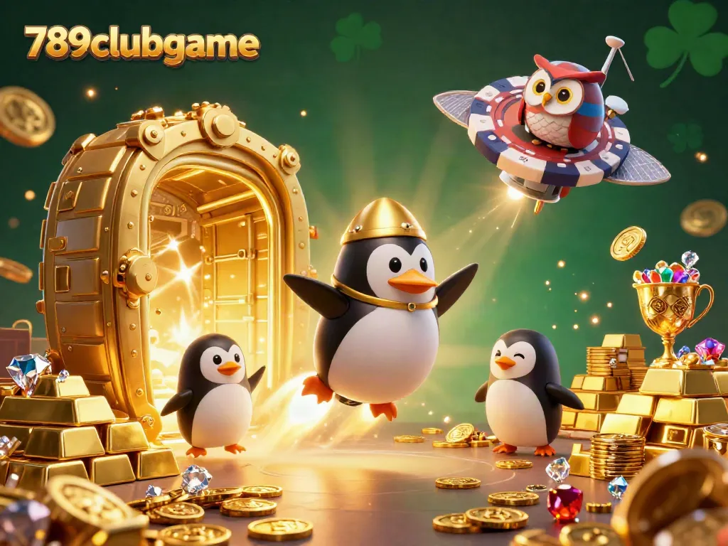 Experience the thrill of 789clubgame as you unleash the penguin's rocket power in a dazzling casino adventure.