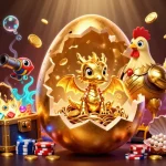 Experience thrilling wins and adventure at 33 WIN, where a golden baby dragon guards casino treasure.